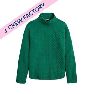 J. Crew Quilted Mock Neck Pullover XL NWT